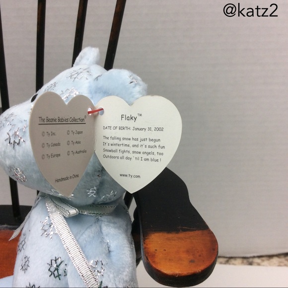 Ty Beanie Baby Retired Flaky the Snowflake Bear 2002 - Picture 3 of 4